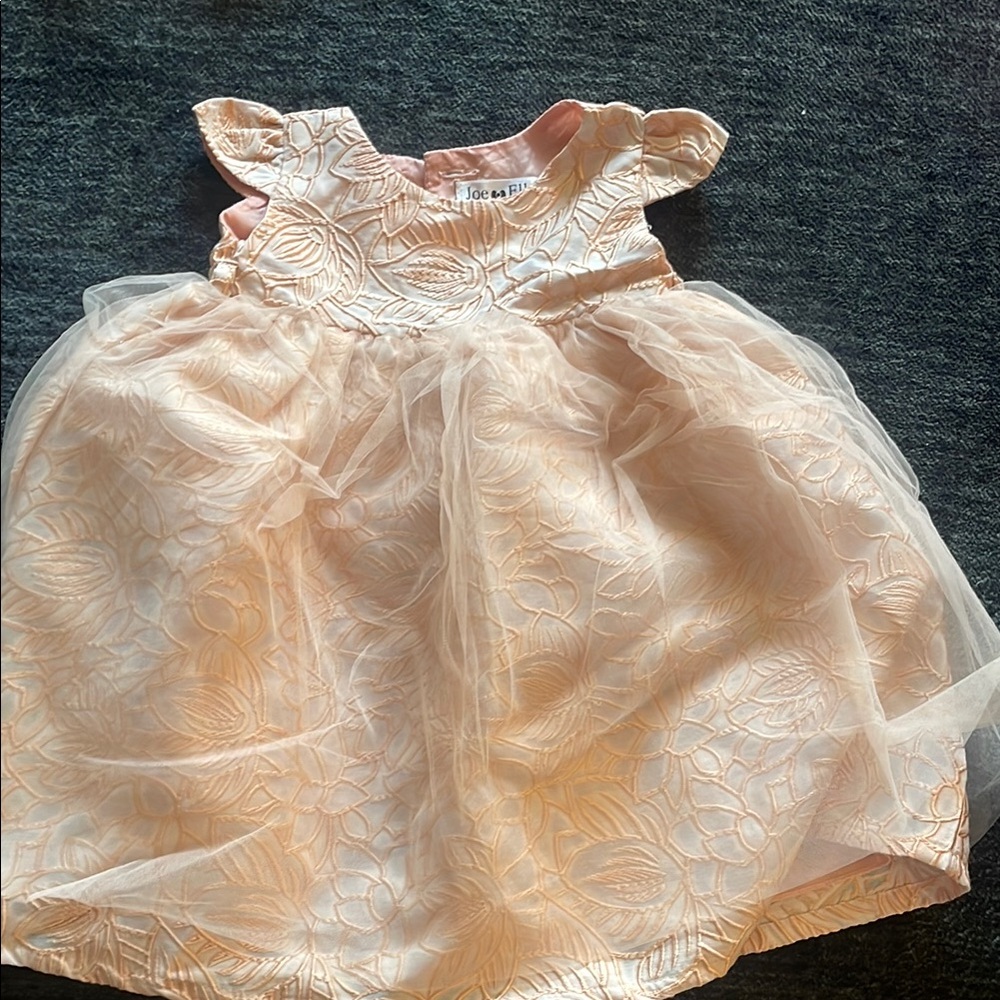 Joe & Elle Kids Formal Dress in Pink and Cream